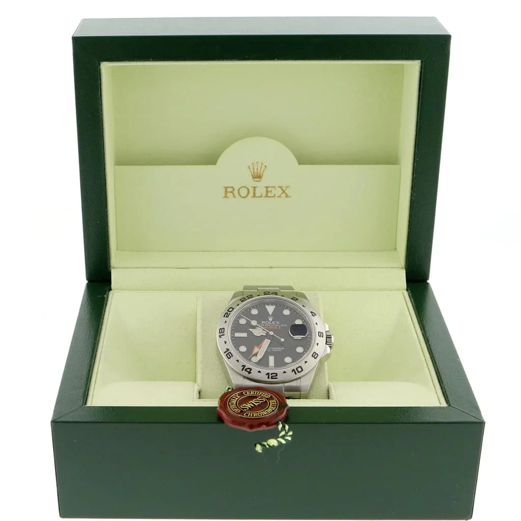 Rolex Explorer II 42MM Black Dial Automatic Stainless Steel Mens Oyster Watch 216570 - Image 3