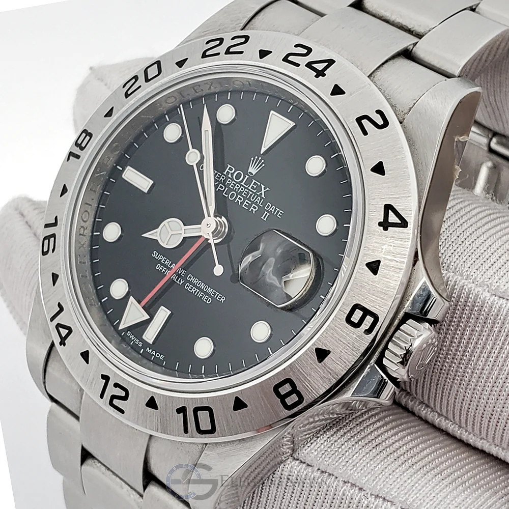 Rolex Explorer II 40mm Engraved Rehaut Caliber 3186 Steel Watch 16570 Box Papers - Image 2