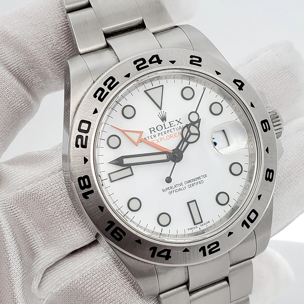 Rolex Explorer II 42mm Polar White Dial Stainless Steel Oyster Watch 216570 Box Papers - Image 3