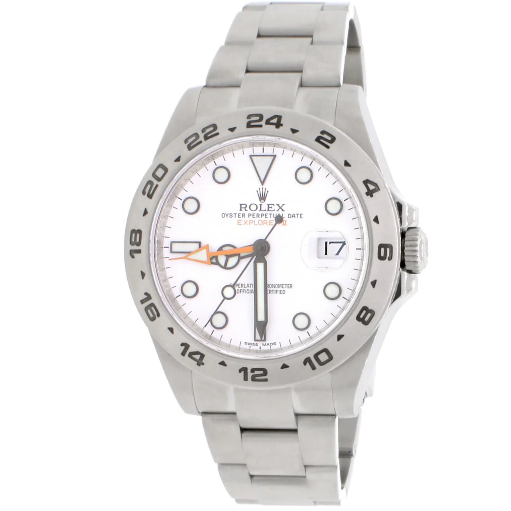Rolex Explorer II 42MM White Dial Automatic Stainless Steel Mens Oyster Watch 216570
