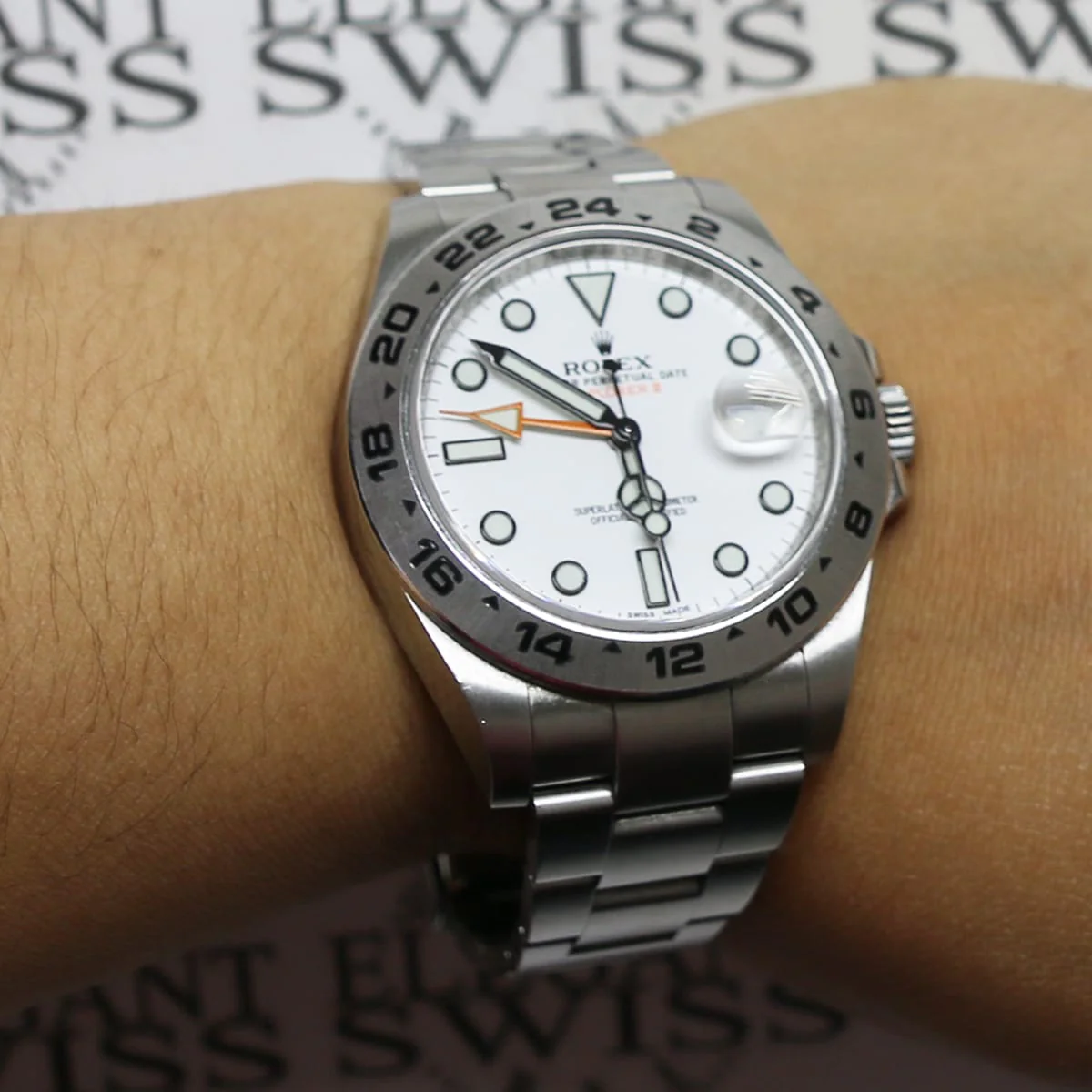 Rolex Explorer II 42MM White Dial Polar Stainless Steel Oyster Watch 216570 Box Papers - Image 2