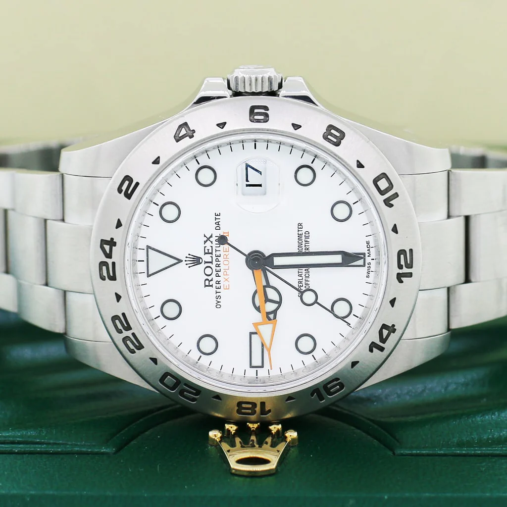 Rolex Explorer II 42MM White Dial Automatic Stainless Steel Mens Oyster Watch 216570 - Image 2
