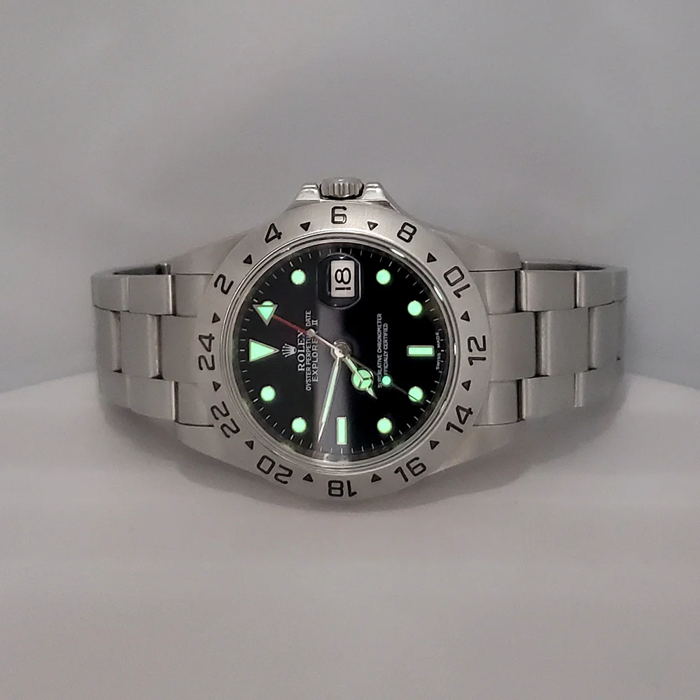 Rolex Explorer II Special 3186 Movement G serial Steel 40mm watch 16570 Box Papers - Image 7