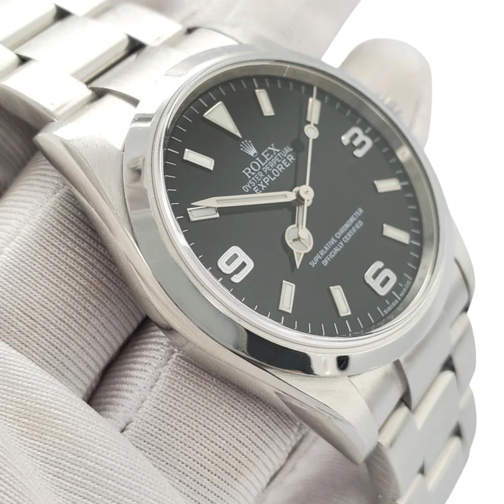 Rolex Explorer Oyster Perpetual 114270 Black Dial 36mm Stainless Steel Watch Box Papers - Image 2