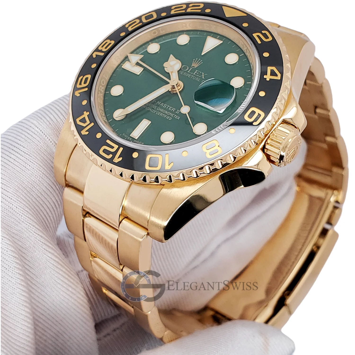 Rolex GMT-Master II 116718LN 40MM Green Dial Yellow Gold Watch Box Papers 2007 - Image 2