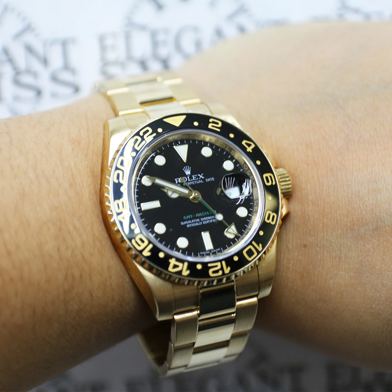Rolex GMT-Master II 18K Yellow Gold Ceramic Bezel 40mm Watch 116718 - Image 3