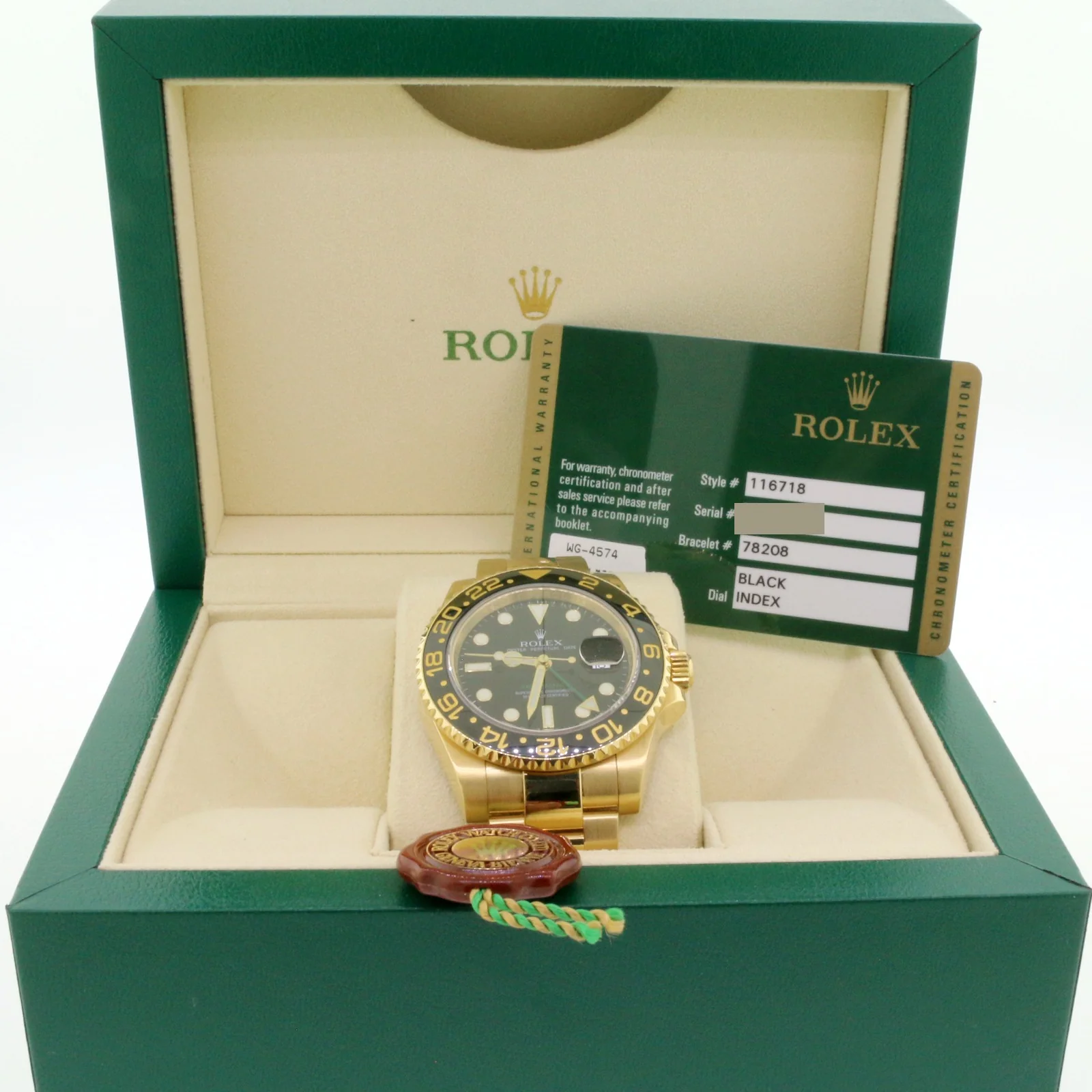 Rolex GMT-Master II 18K Yellow Gold Ceramic Bezel 40mm Watch 116718 - Image 4