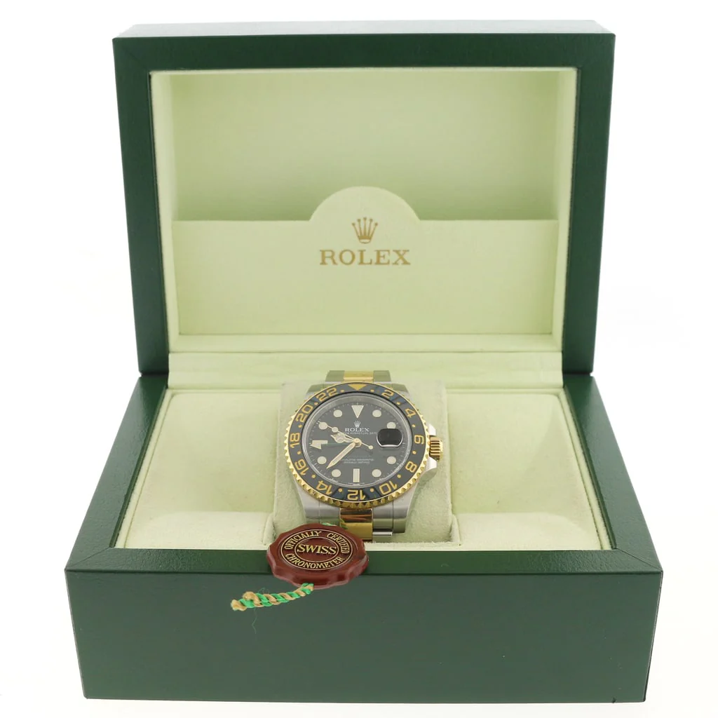 Rolex GMT-Master II 2-Tone Yellow Gold & Stainless Steel Black Ceramic Bezel Automatic Mens Oyster Watch 116713 - Image 3