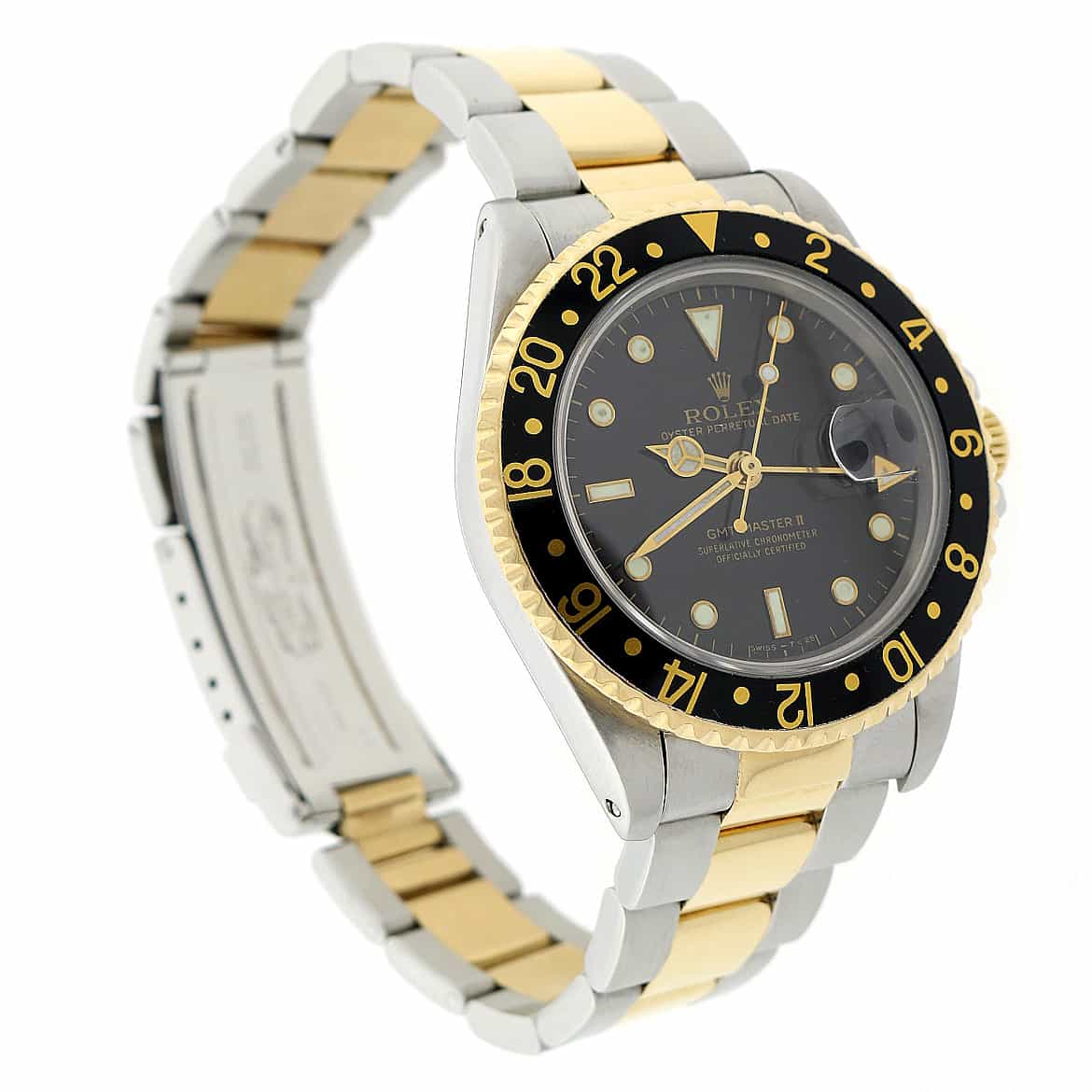Rolex GMT-Master II 2-Tone Yellow Gold & Stainless Steel Black Dial Automatic Mens Watch 16713 - Image 8