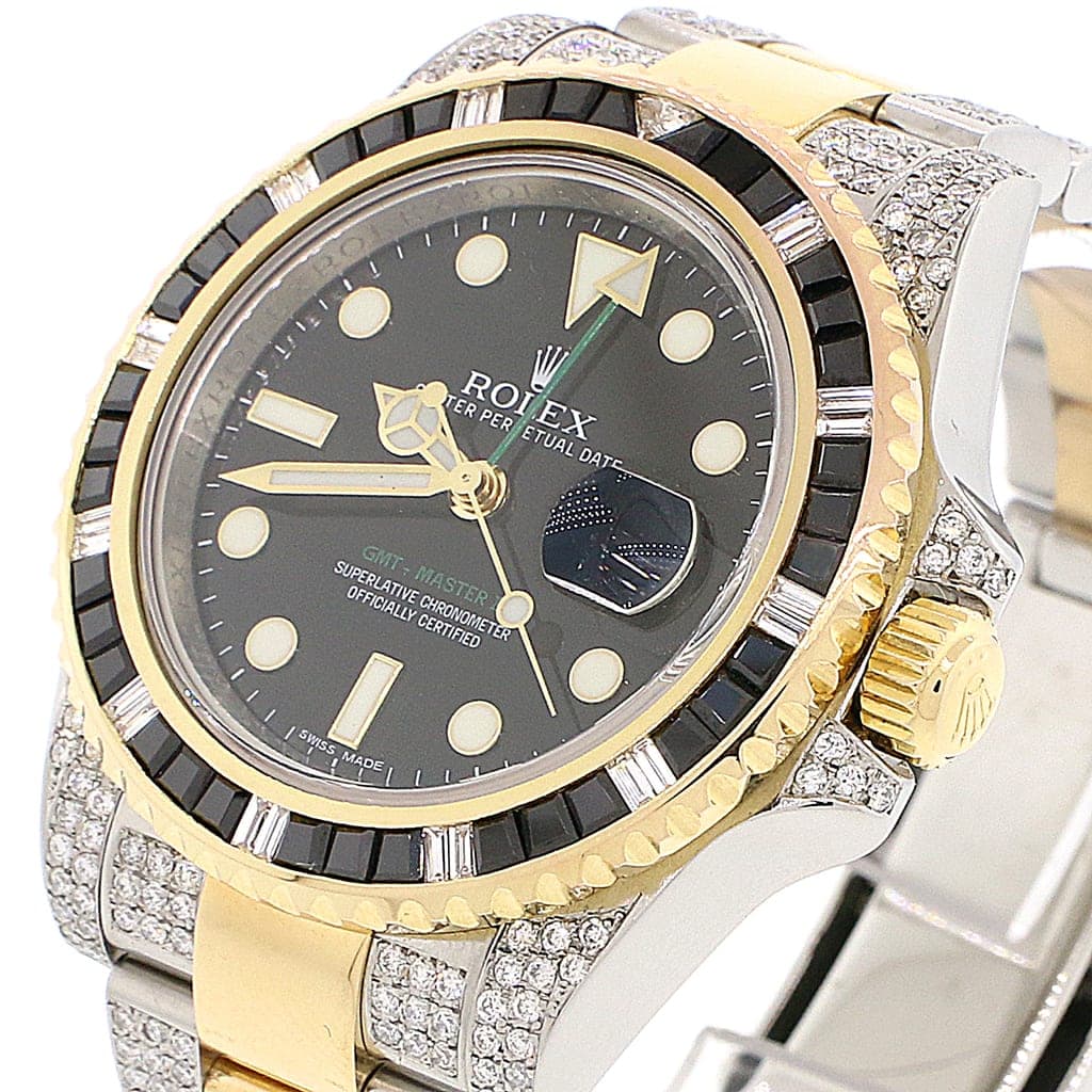 Rolex GMT-Master II 2-Tone Yellow Gold & Stainless Steel Oyster Watch 116713 w/Diamond, Sapphire Bezel & Bracelet - Image 4
