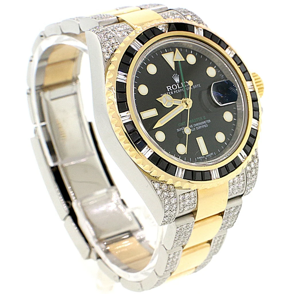 Rolex GMT-Master II 2-Tone Yellow Gold & Stainless Steel Oyster Watch 116713 w/Diamond, Sapphire Bezel & Bracelet - Image 5