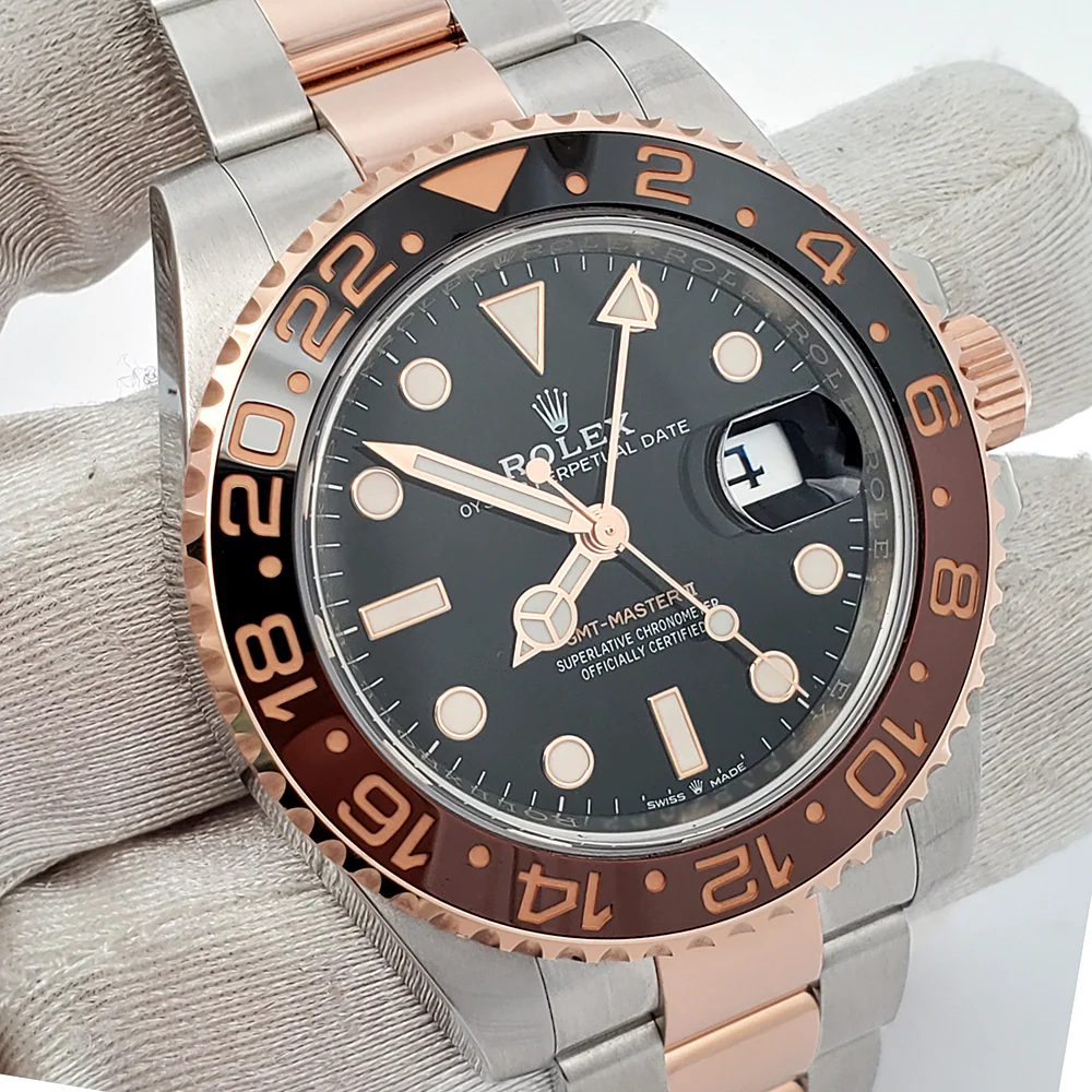 Rolex GMT-Master II 40mm 2-Tone Rootbeer Oyster Watch 126711CHNR Box Papers - Image 2