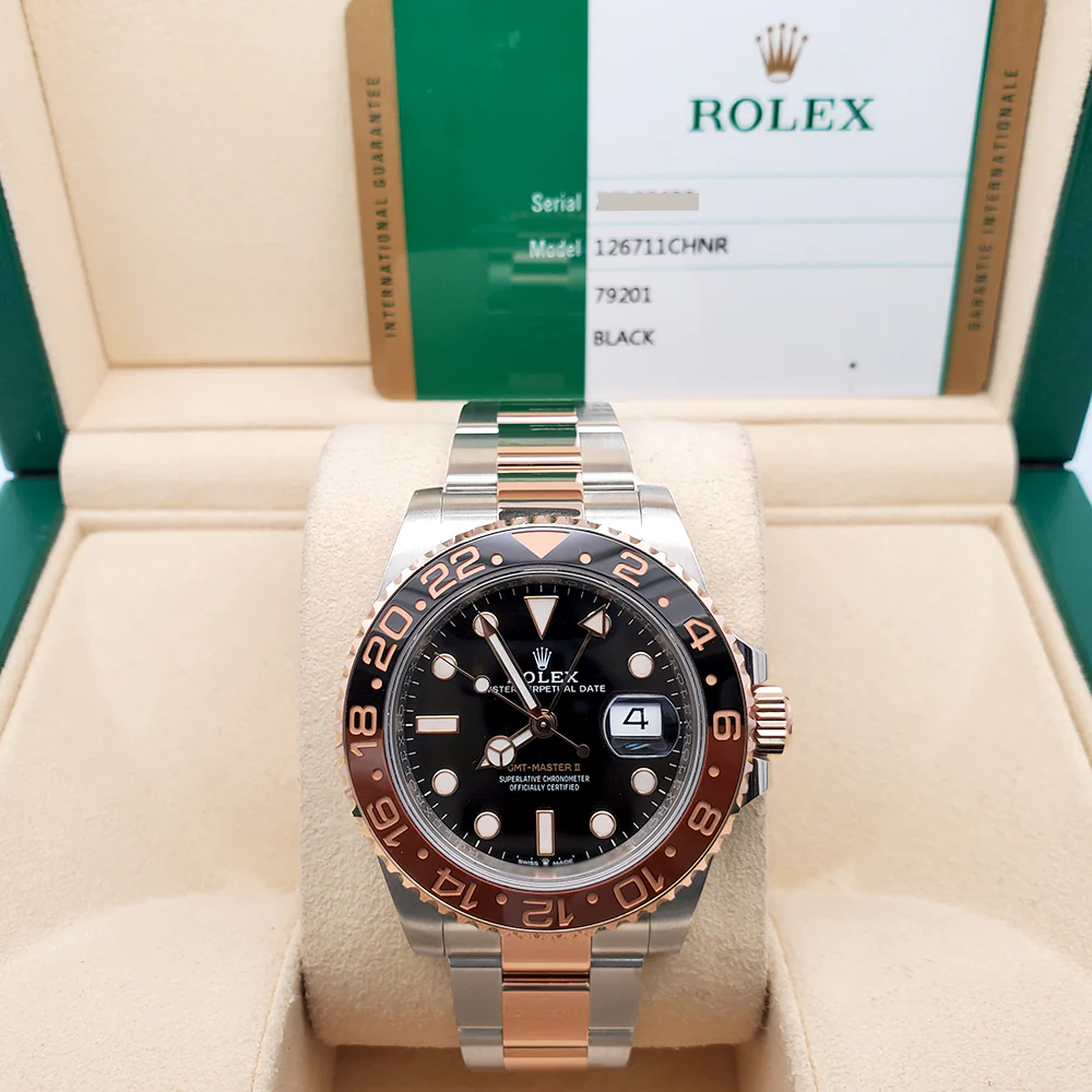 Rolex GMT-Master II 40mm 2-Tone Rootbeer Oyster Watch 126711CHNR Box Papers - Image 4