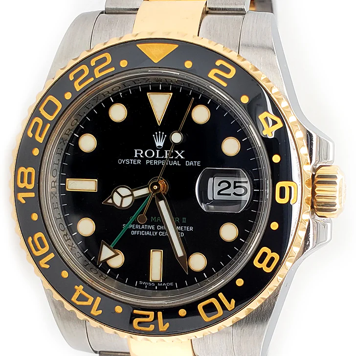 Rolex GMT-Master II 40mm 2-Tone Yellow Gold Steel Mens Watch 116713 - Image 2