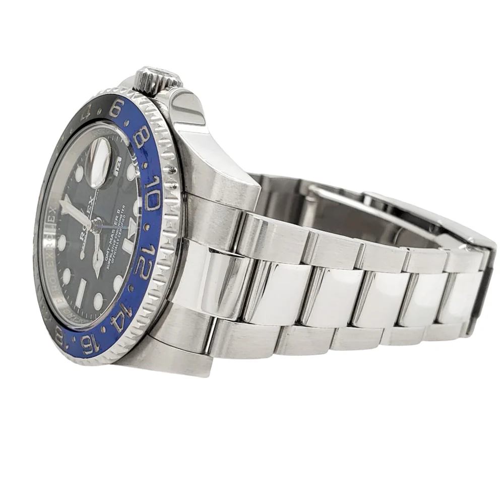 Rolex GMT-Master II 40mm "Batman" Blue and Black Ceramic Bezel Steel Oyster Watch 116710BLNR Box Papers - Image 4