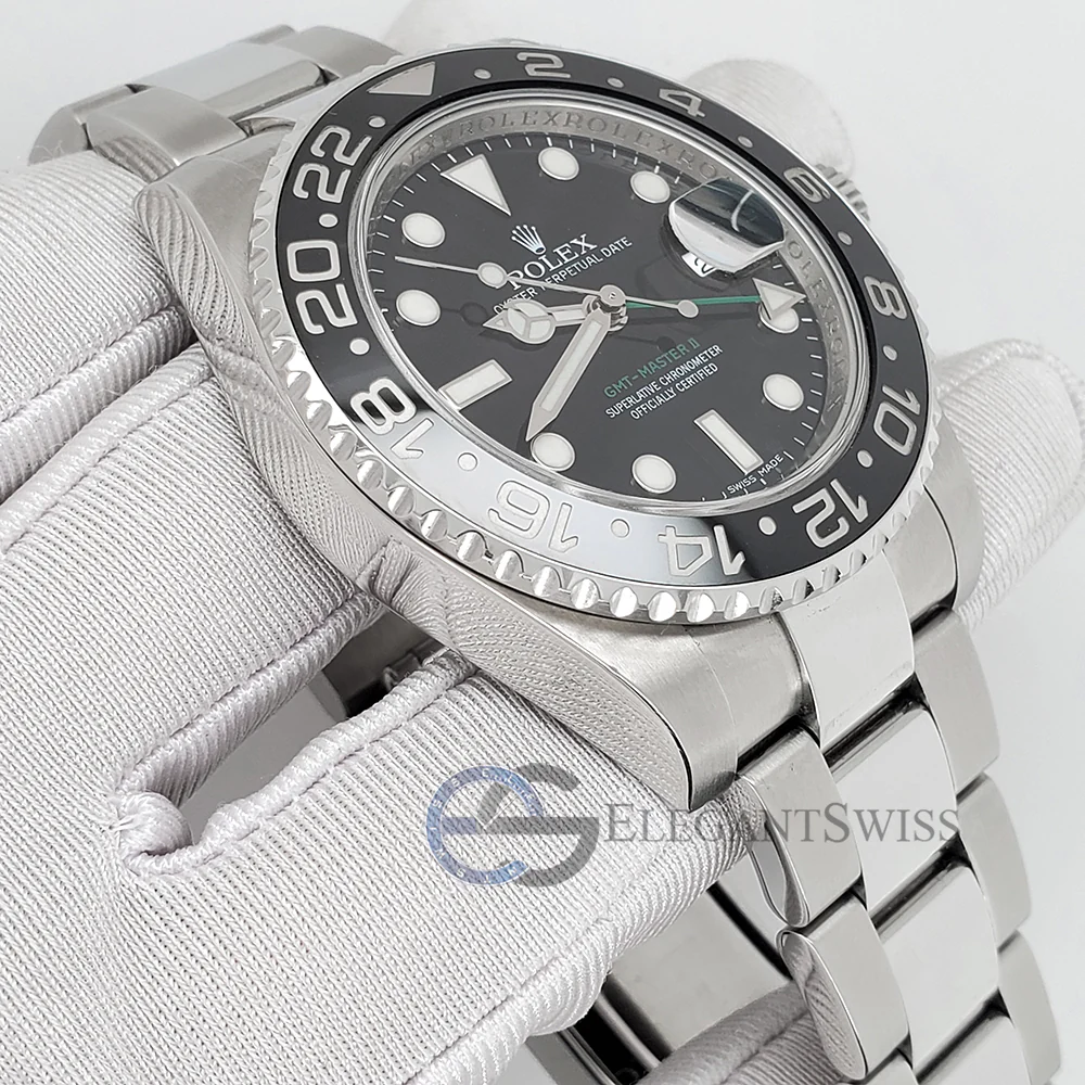 Rolex GMT-Master II 40MM Black Ceramic Bezel Stainless Steel Watch 116710 - Image 2