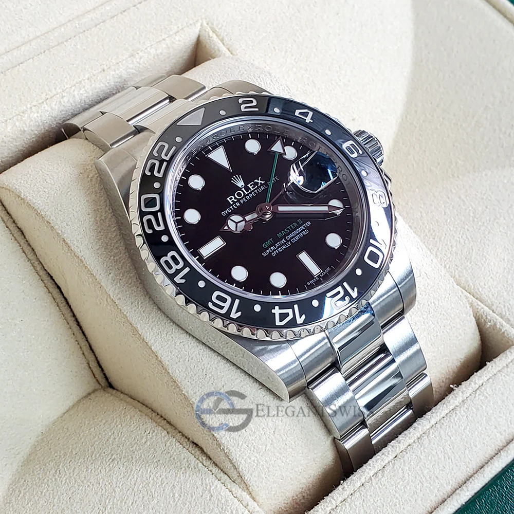 Rolex GMT-Master II 40mm Black Ceramic Bezel Stainless Steel Watch 116710LN Box Papers - Image 3