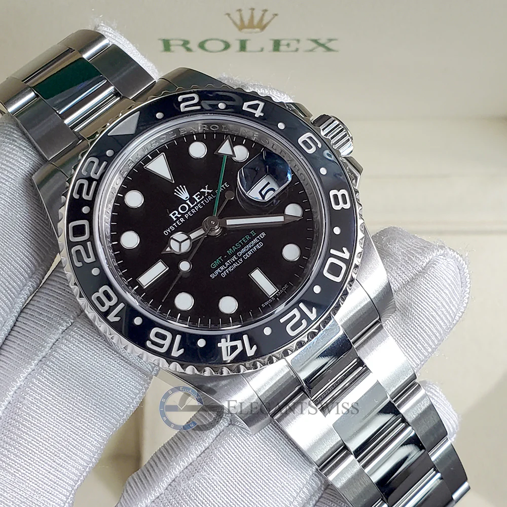Rolex GMT-Master II 40mm Black Ceramic Bezel Stainless Steel Watch 116710LN Box Papers - Image 5