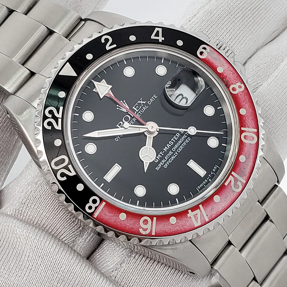 Rolex GMT-Master II 40mm Coke Bezel Steel Watch 16710 Box Papers - Image 3