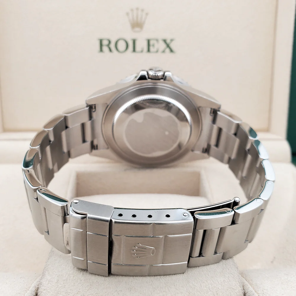 Rolex GMT-Master II 40mm Pepsi Bezel Black Dial Stainless Steel Watch 16710 Box Papers - Image 5
