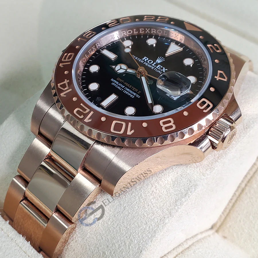 Rolex GMT-Master II 40MM Rose Gold Rootbeer Oyster Watch 126711CHNR Box Papers - Image 3