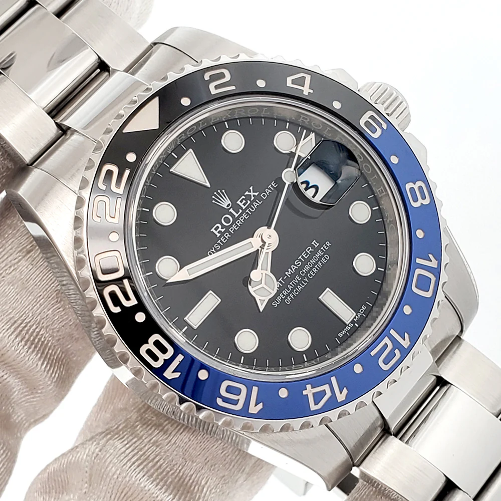 Rolex GMT-Master II "Batman" Blue/Black Ceramic Bezel Steel Oyster 40mm Watch 116710BLNR Box Papers - Image 2