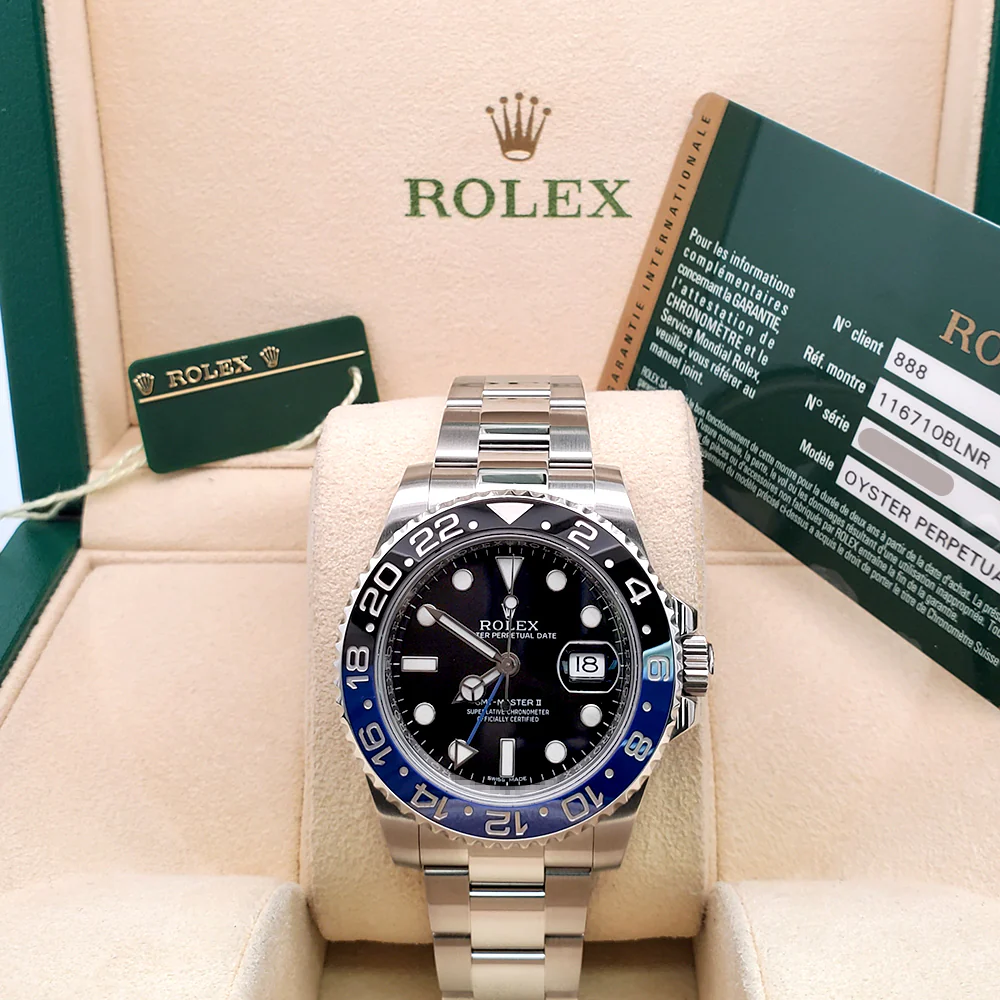 Rolex GMT-Master II "Batman" Blue/Black Ceramic Bezel Steel Oyster 40mm Watch 116710BLNR Box/Papers/Tag - Image 3
