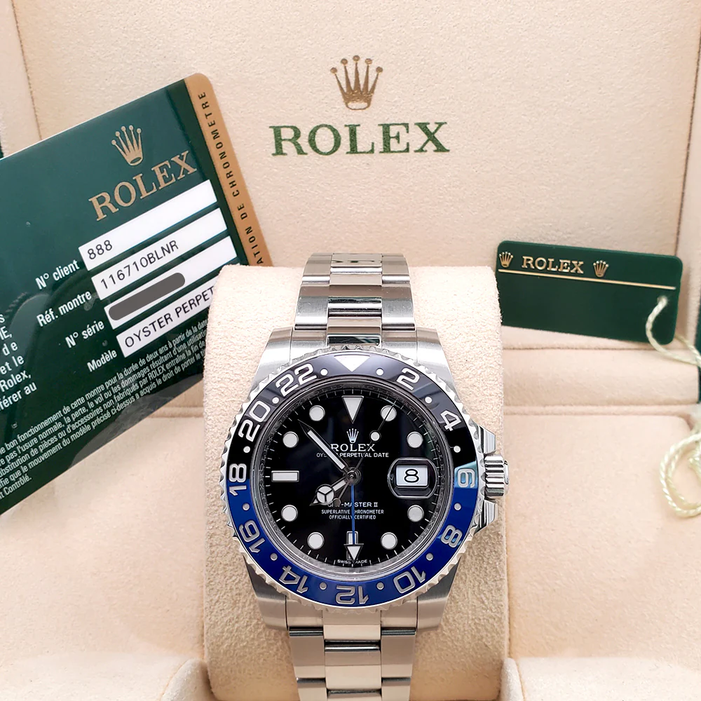 Rolex GMT-Master II "Batman" Blue/Black Ceramic Bezel Steel Oyster 40mm Watch 116710BLNR Box/Papers/Tag - Image 4