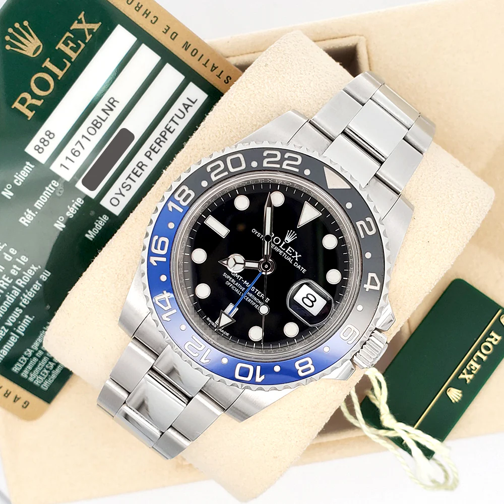 Rolex GMT-Master II "Batman" Blue/Black Ceramic Bezel Steel Oyster 40mm Watch 116710BLNR Box/Papers/Tag - Image 5