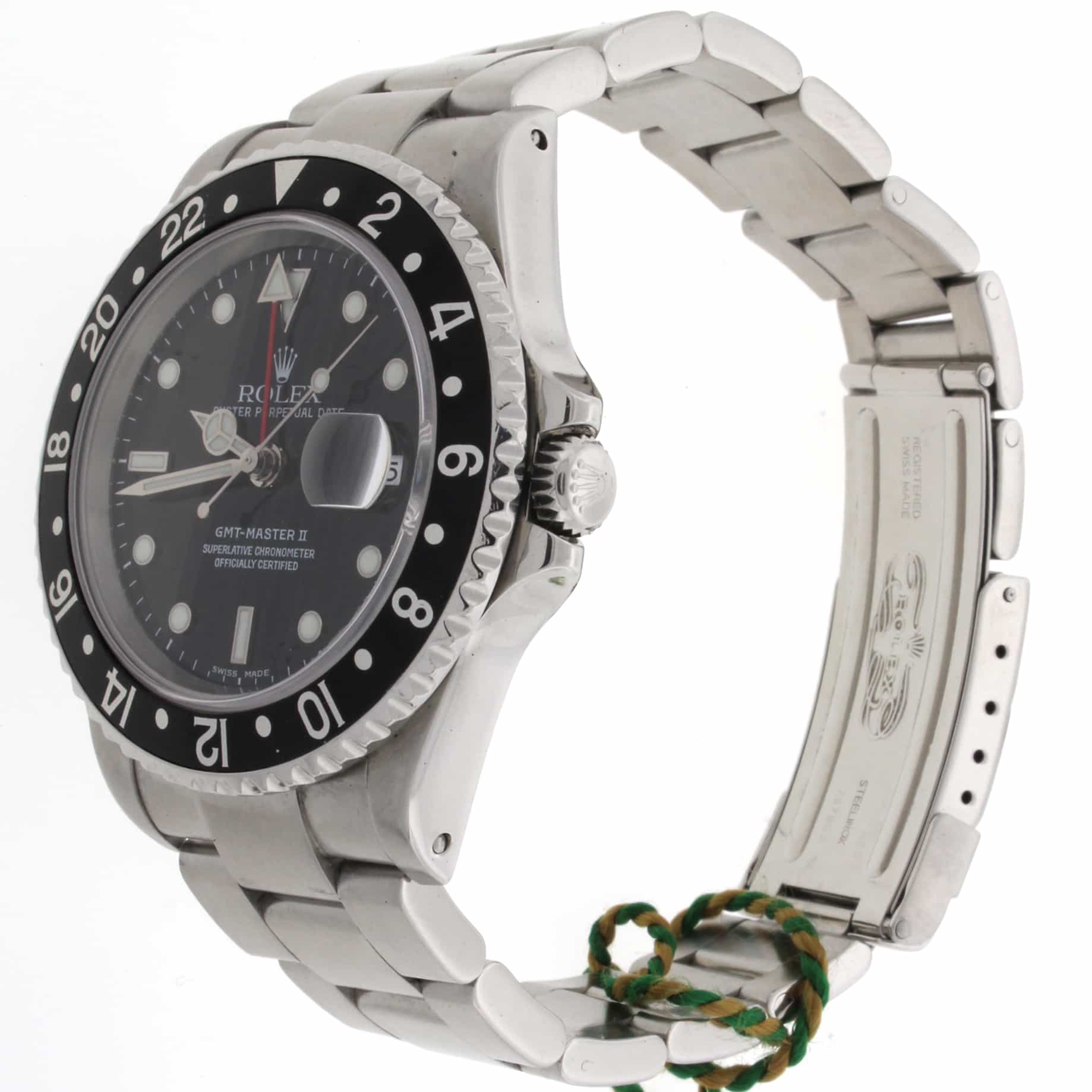 Rolex GMT-Master II Black Bezel 40MM Automatic Steel Mens Watch 16710 - Image 7