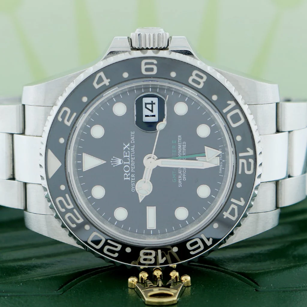Rolex GMT-Master II Black Ceramic Bezel 40MM Automatic Stainless Steel Mens Oyster Watch 116710 - Image 2