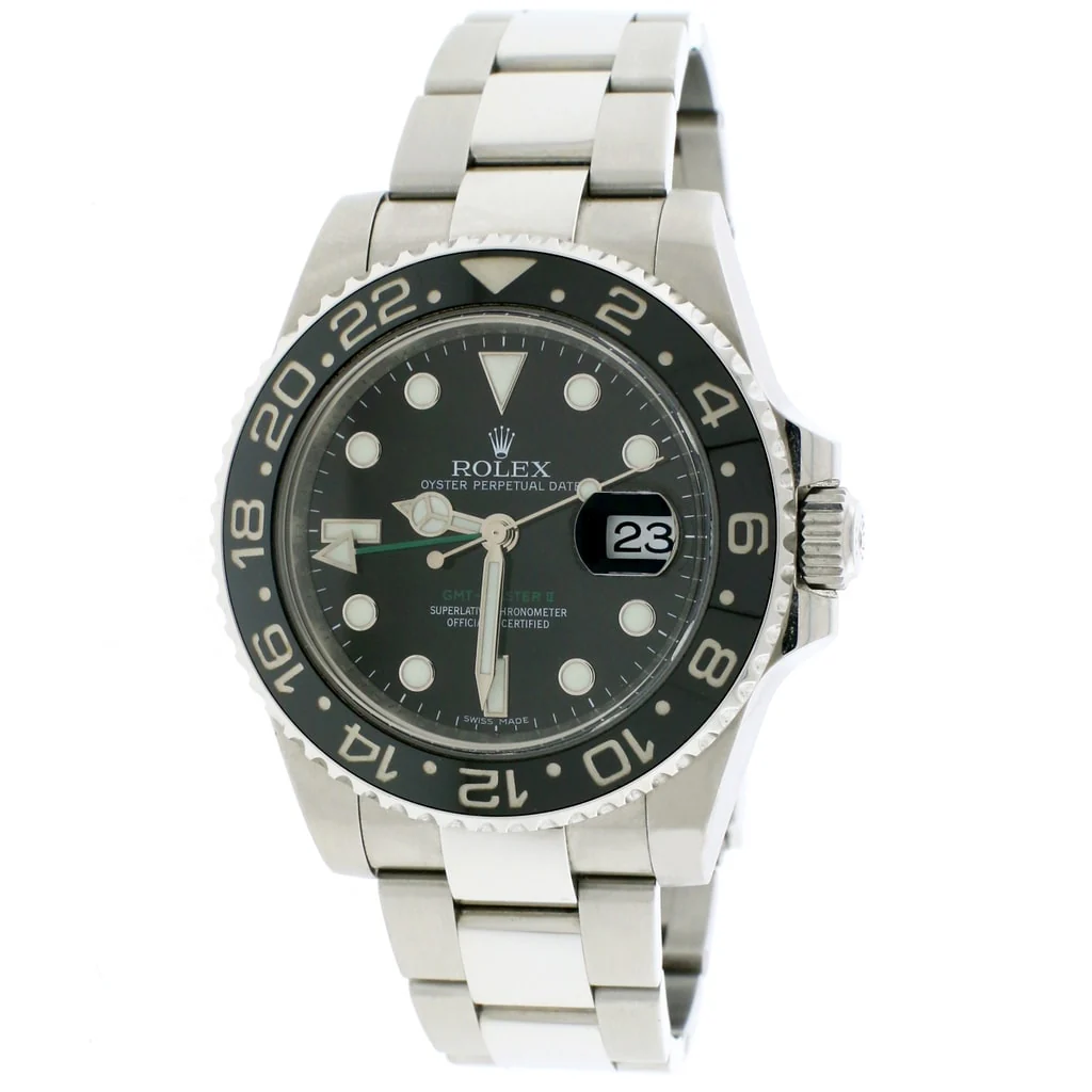 Rolex GMT-Master II Black Ceramic Bezel 40MM Automatic Stainless Steel Mens Oyster Watch 116710