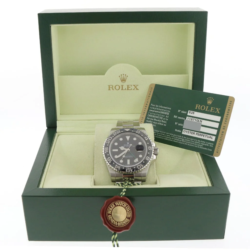 Rolex GMT-Master II Black Ceramic Bezel 40MM Automatic Stainless Steel Mens Oyster Watch 116710 - Image 4