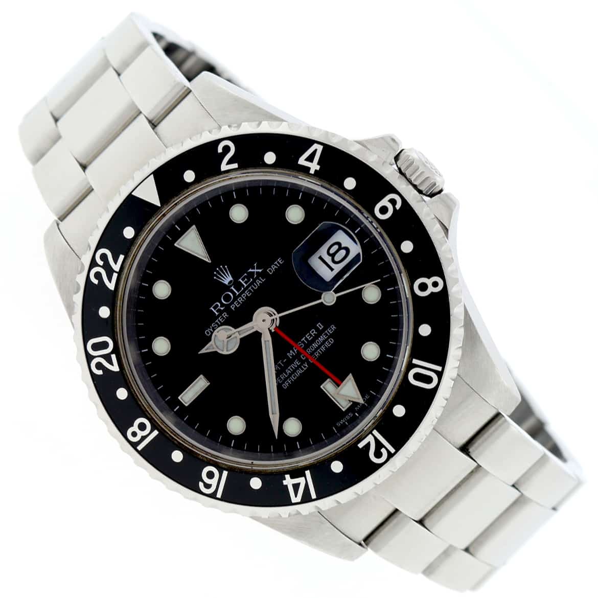 Rolex GMT-Master II Black Dial 40MM Automatic Stainless Steel Mens Watch 16710 - Image 4