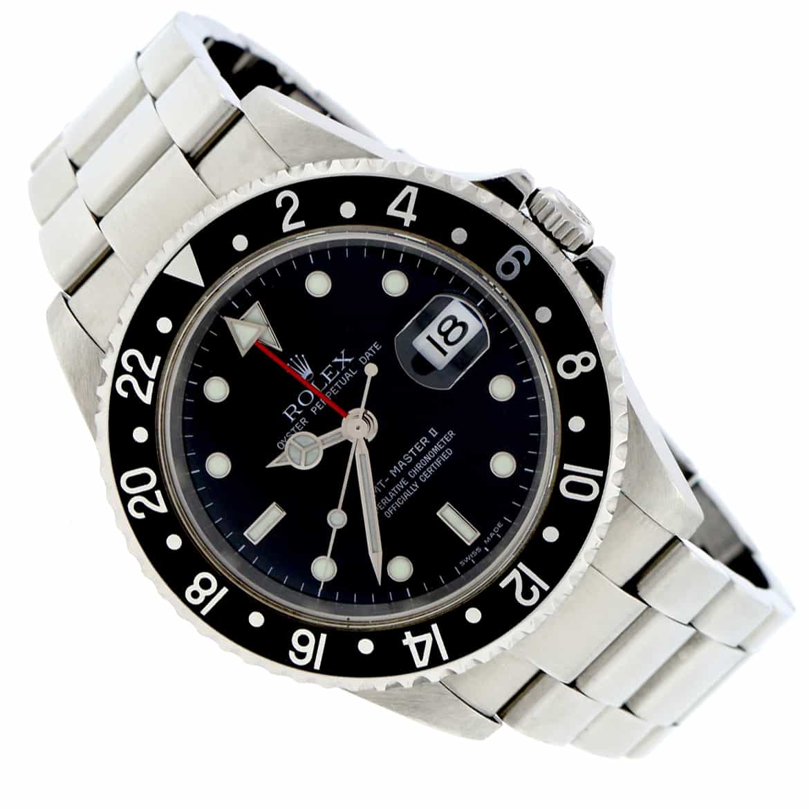 Rolex GMT-Master II Black Dial 40MM Automatic Stainless Steel Mens Watch 16710 - Image 4