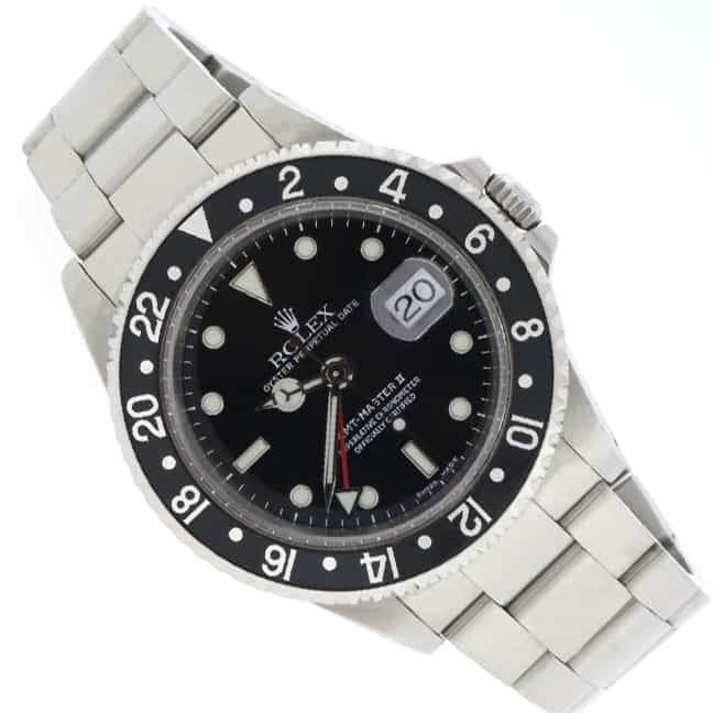 Rolex GMT-Master II Black Dial 40MM Automatic Stainless Steel Oyster Mens Watch 16710 - Image 4