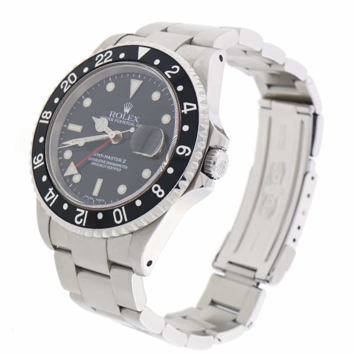 Rolex GMT-Master II Black Dial 40MM Automatic Stainless Steel Oyster Mens Watch 16710 - Image 6