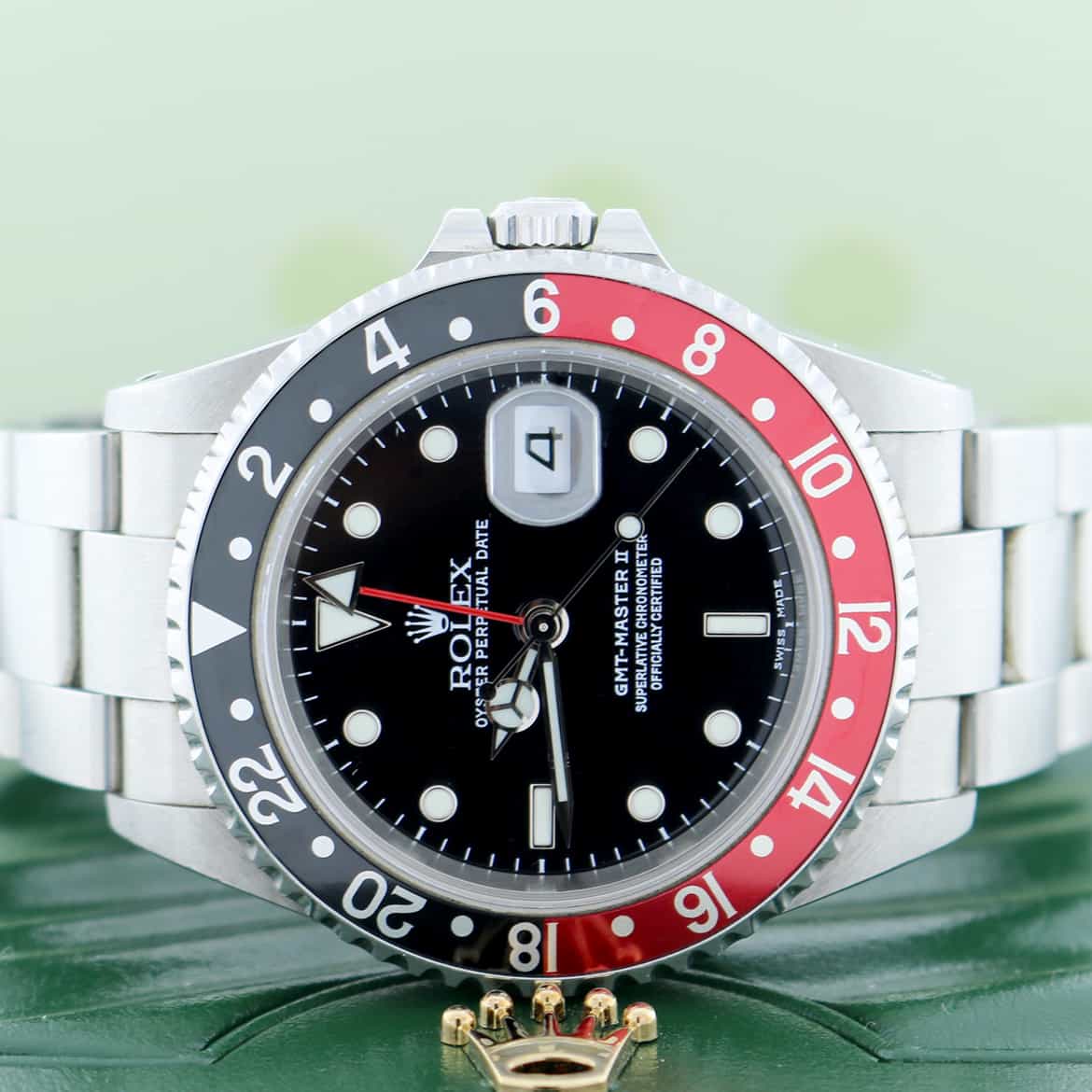 Rolex GMT-Master II Coke Bezel 40mm Black Dial Steel Mens Watch 16710 - Image 2