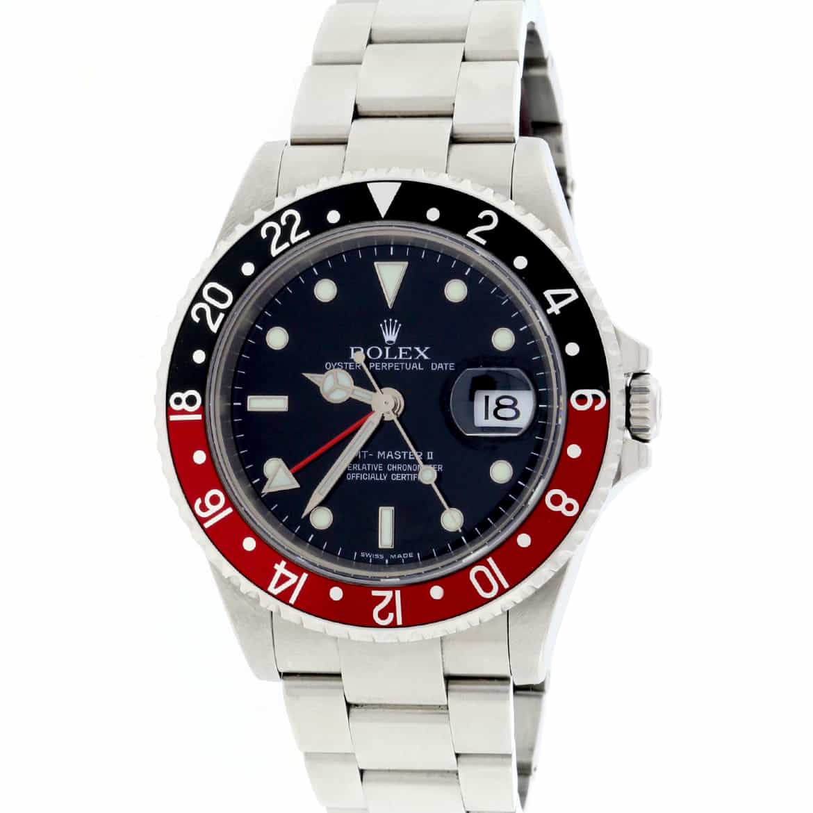 Rolex GMT-Master II Coke Bezel 40MM Black Dial Automatic Stainless Steel Mens Watch 16710