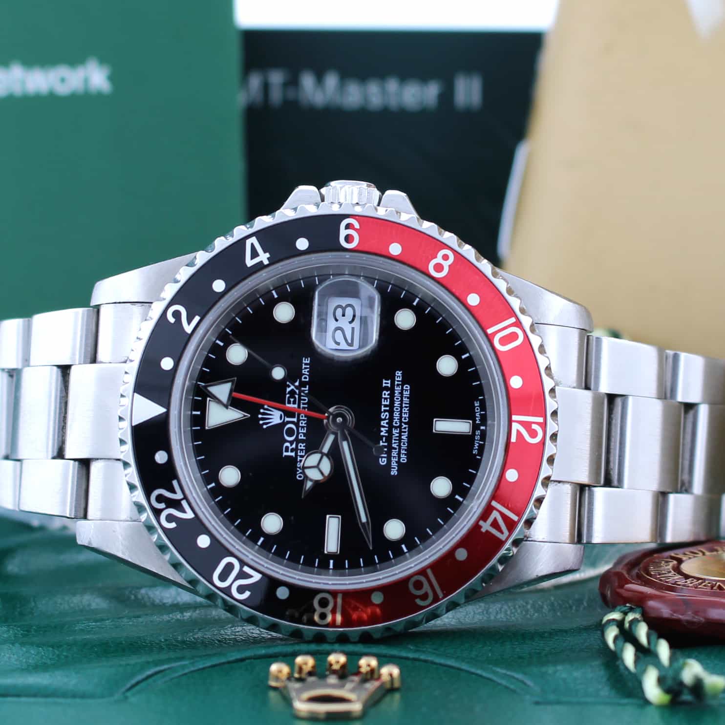 Rolex GMT-Master II Coke Bezel Black Dial 40MM Automatic Stainless Steel Mens Watch 16710 - Image 2