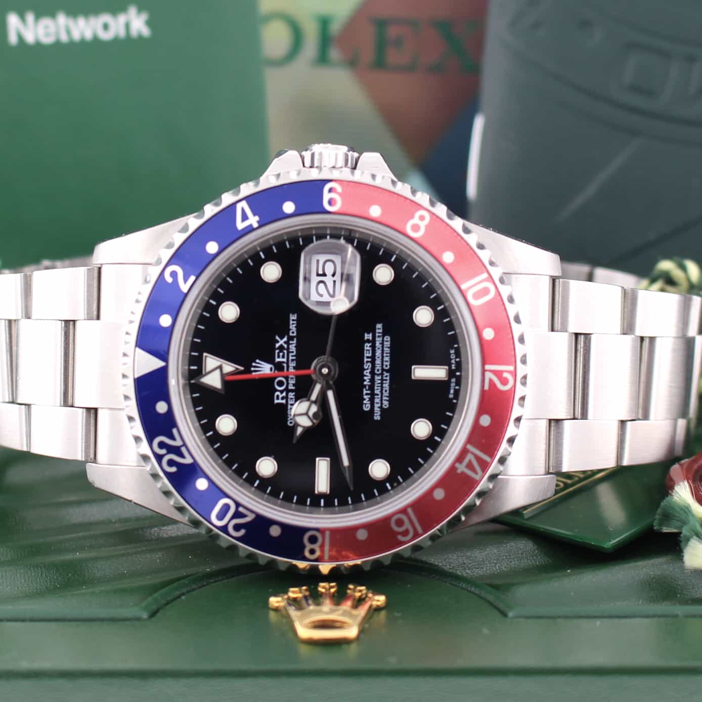 Rolex GMT-Master II Pepsi Bezel 40MM 2006 Stainless Steel Mens Watch 16710 - Image 2
