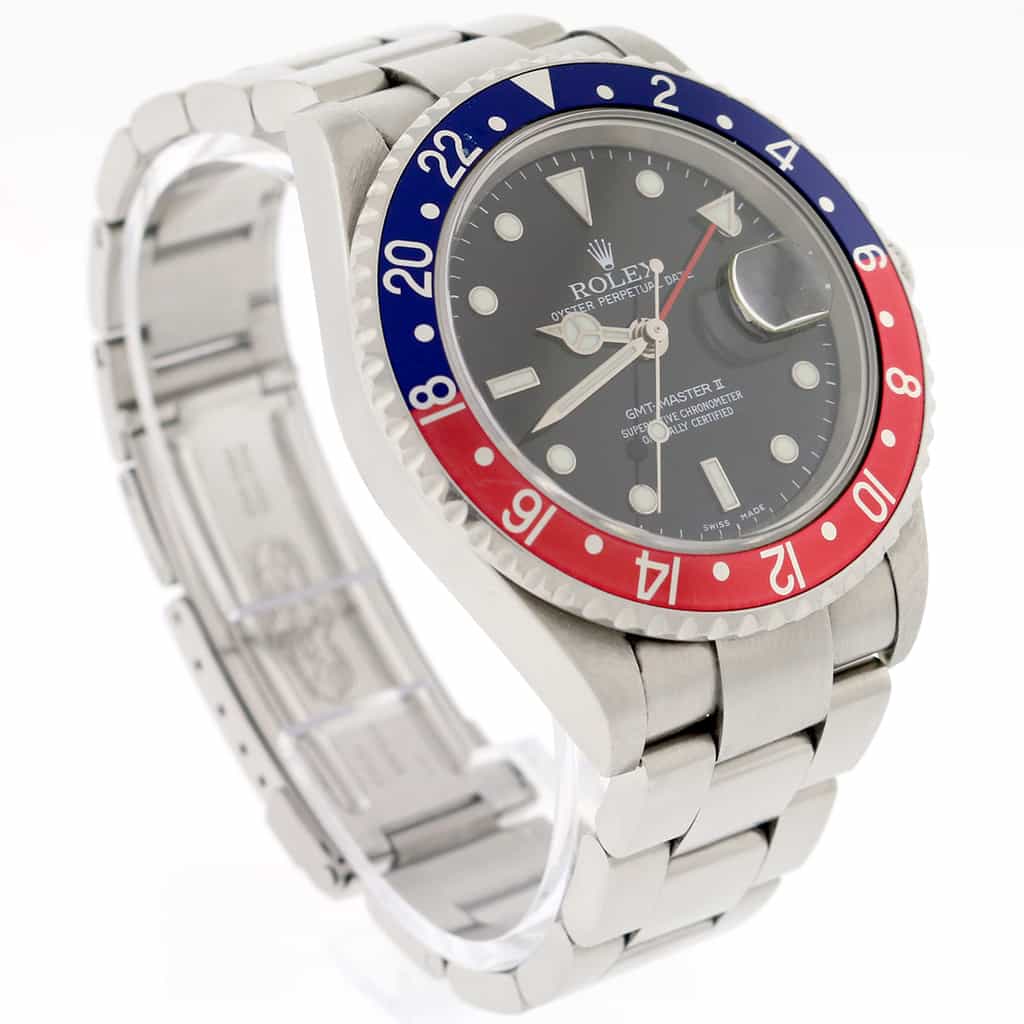 Rolex GMT-Master II Pepsi Bezel 40MM Automatic Stainless Steel Oyster Mens Watch 16710 - Image 4