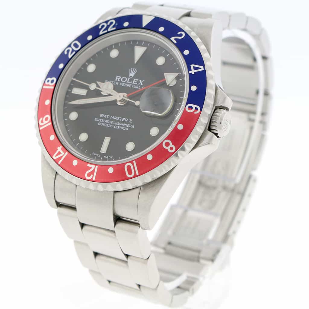 Rolex GMT-Master II Pepsi Bezel 40MM Automatic Stainless Steel Oyster Mens Watch 16710 - Image 5