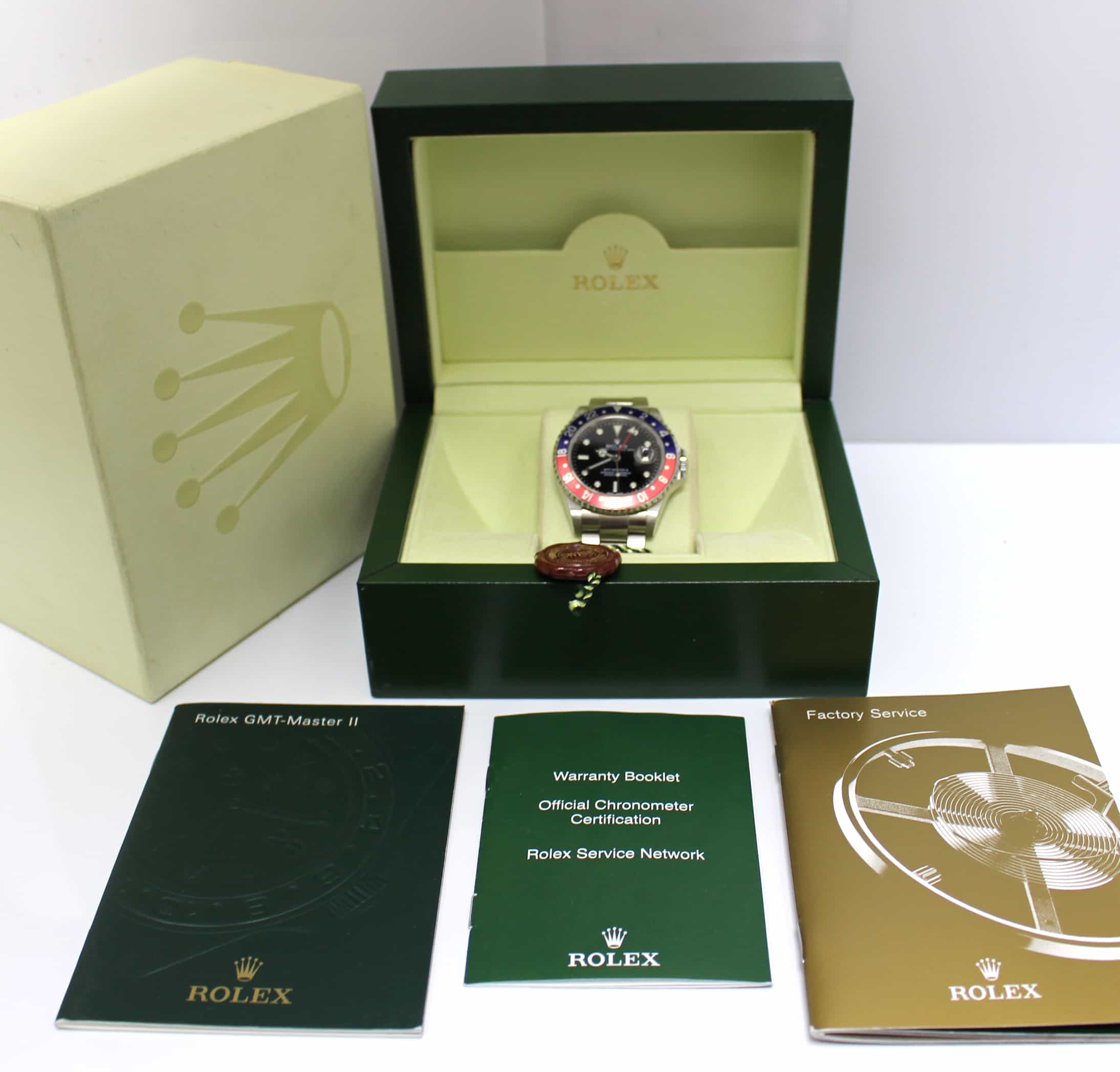 Rolex GMT-Master II Pepsi Bezel Black Dial 40MM Automatic Steel Mens Watch 16710 - Image 3