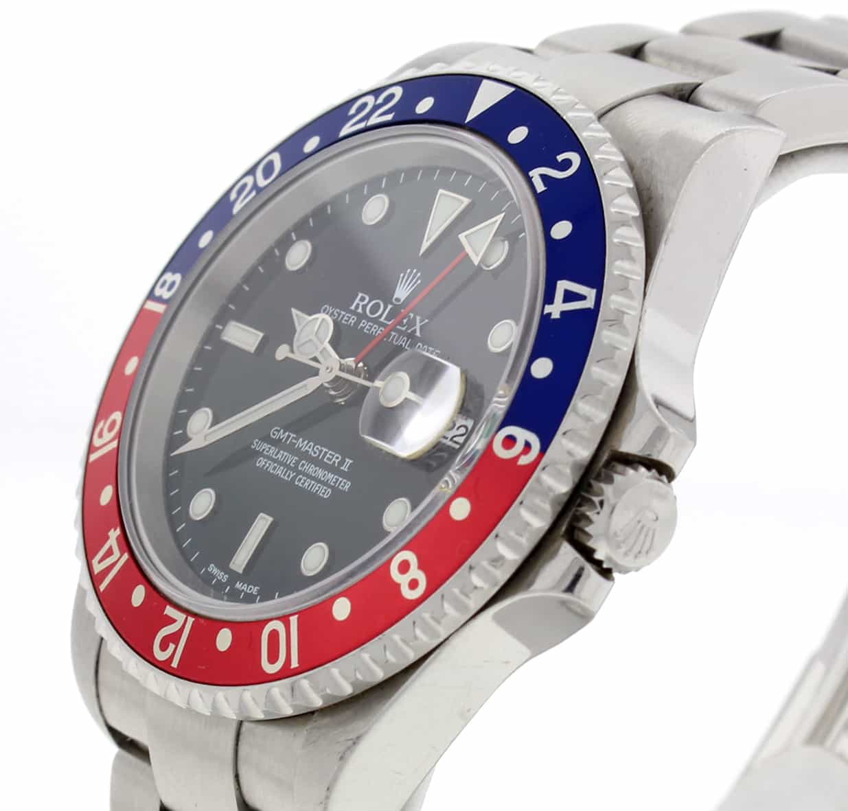 Rolex GMT-Master II Pepsi Bezel Black Dial 40MM Automatic Steel Mens Watch 16710 - Image 4
