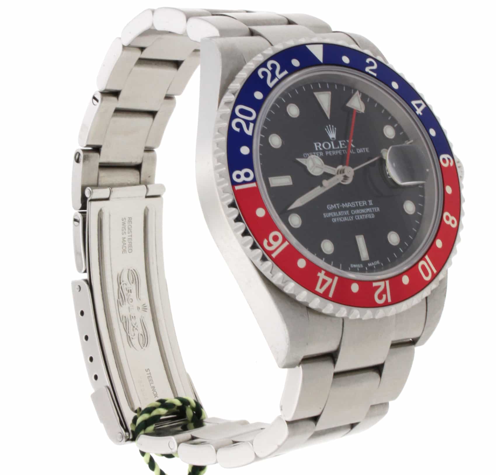 Rolex GMT-Master II Pepsi Bezel Black Dial 40MM Automatic Steel Mens Watch 16710 - Image 8