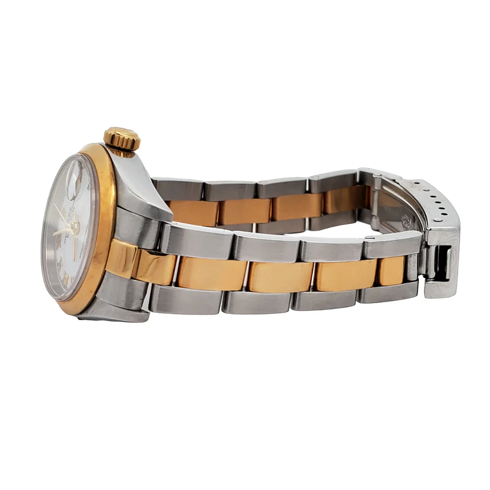 Rolex Lady Datejust 26mm 2-Tone 79163 White Roman Dial Yellow Gold/Steel Oyster Watch - Image 4