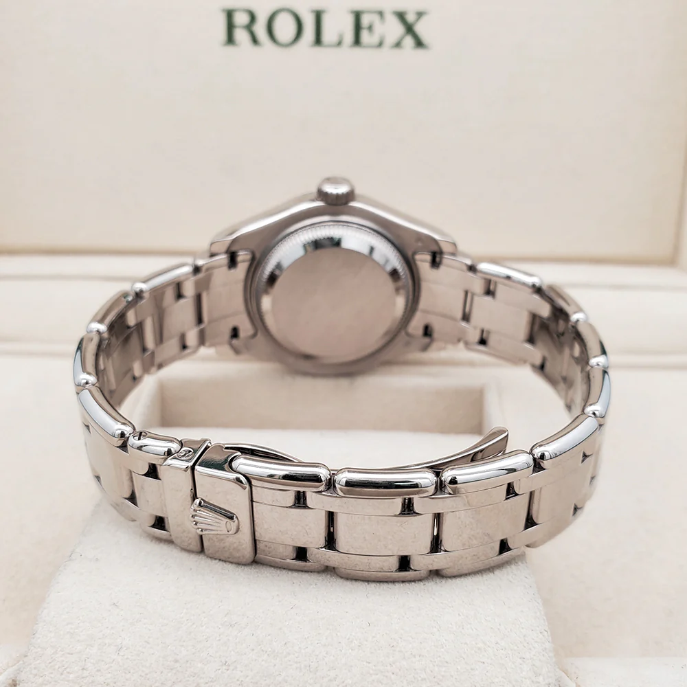 Rolex Lady Datejust Pearlmaster 29mm 12 Diamond Bezel White Gold Watch Box Papers - Image 5