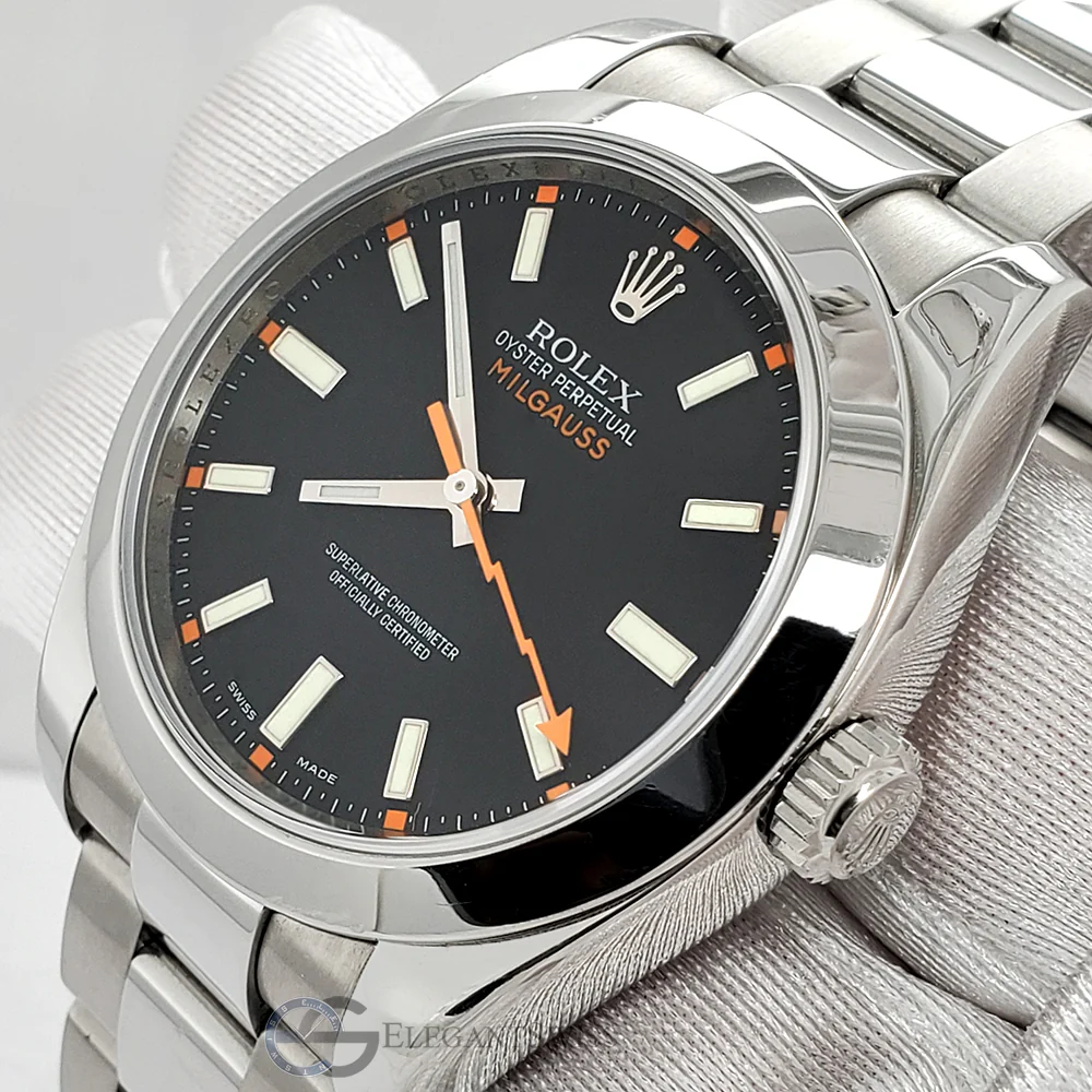Rolex Milgauss 40mm 116400 Black Dial Stainless Steel Watch Box Papers - Image 2