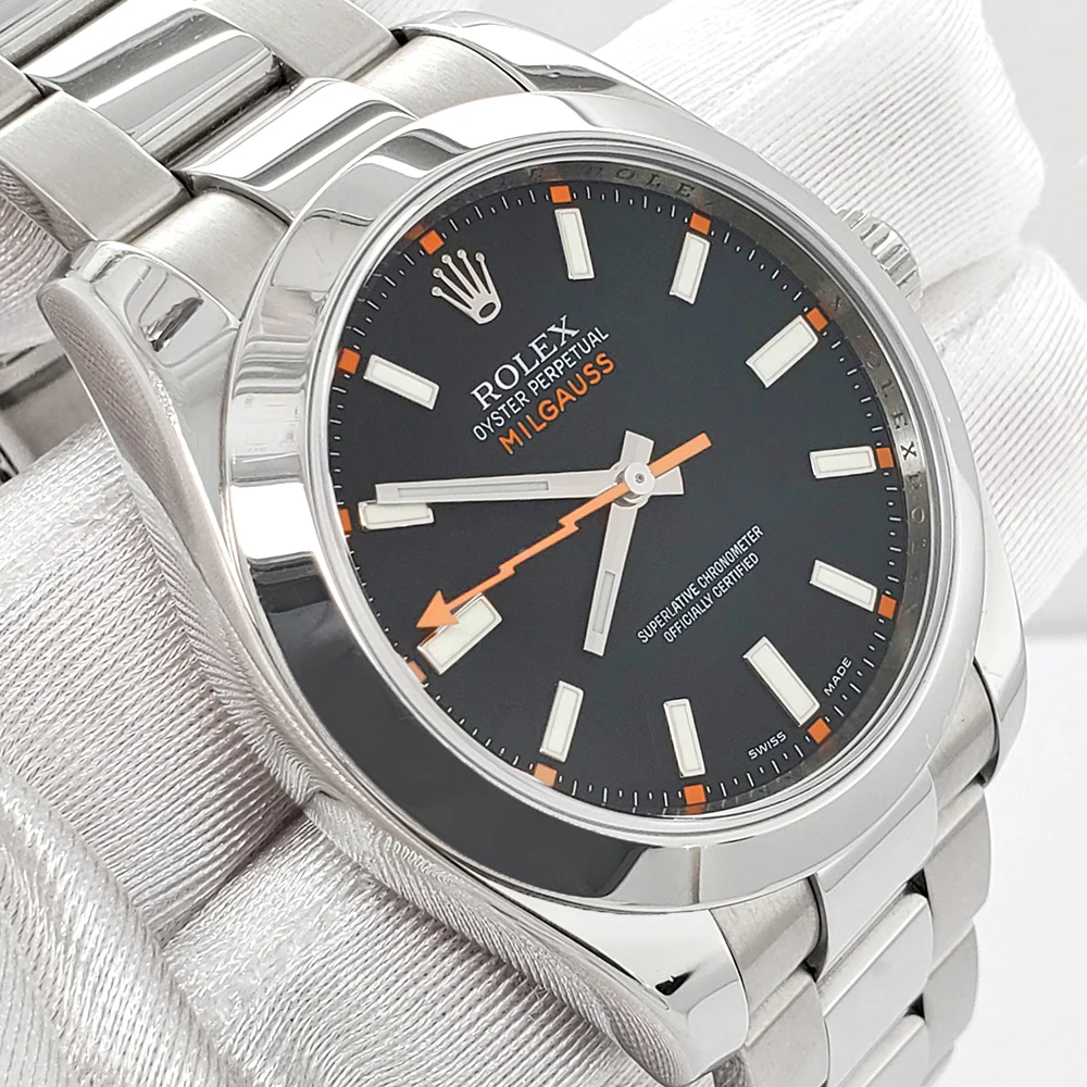 Rolex Milgauss 40mm 116400 Black Dial Stainless Steel Watch Box Papers - Image 3